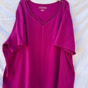 Catherines Supremacy Collection Women's Berry Pink Short Sleeve Tee Size 3X